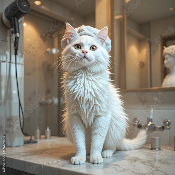 Obraz Beautiful cat portrait close up