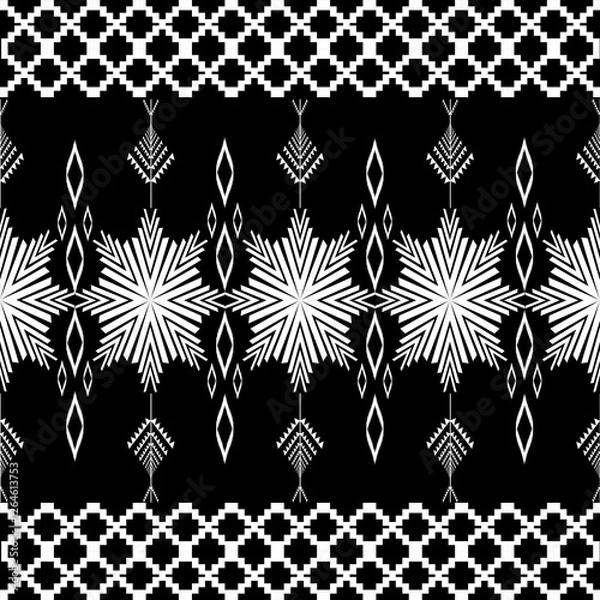 Fototapeta The geometric ethnic pattern of traditional style. Navajo, America Indian patterns. Design for background, wallpaper, clothing, wrapping, Batik, fabric, and prints. Vector illustration.