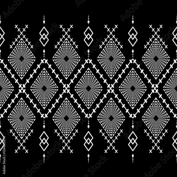 Fototapeta The geometric ethnic pattern of traditional style. Navajo, America Indian patterns. Design for background, wallpaper, clothing, wrapping, Batik, fabric, and prints. Vector illustration.