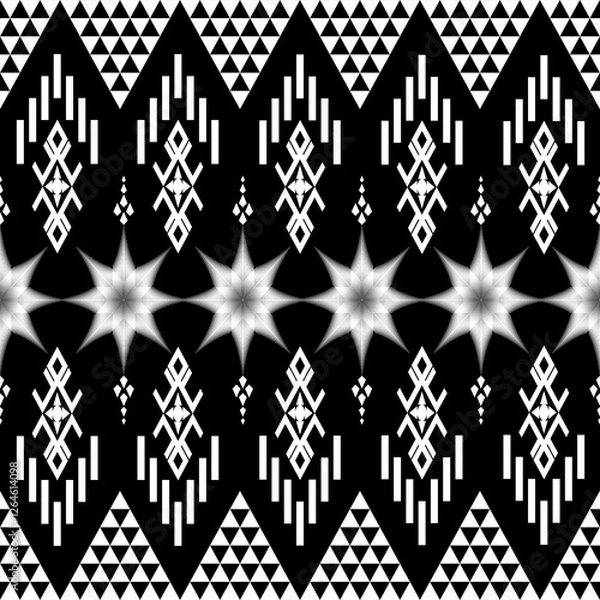 Fototapeta The geometric ethnic pattern of traditional style. Navajo, America Indian patterns. Design for background, wallpaper, clothing, wrapping, Batik, fabric, and prints. Vector illustration.