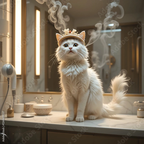 Obraz Beautiful cat portrait close up