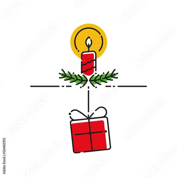 Fototapeta Weihnachtliche Dekoration, merry christmas