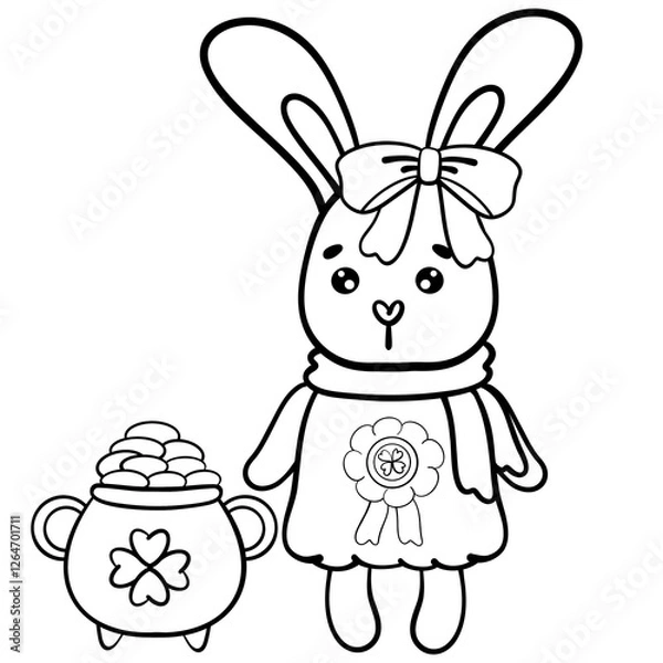 Obraz Cute rabbit st. Patrick's day celebration 
