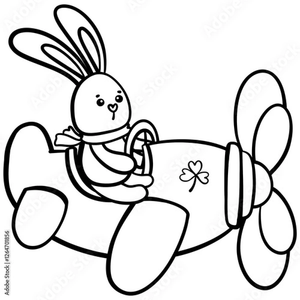 Obraz Cute rabbit st. Patrick's day celebration 
