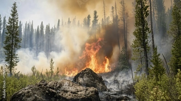 Obraz Forest on fire