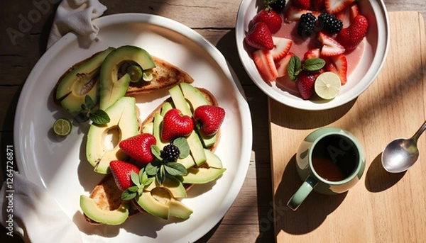 Fototapeta beetroot salad with feta cheese and olives