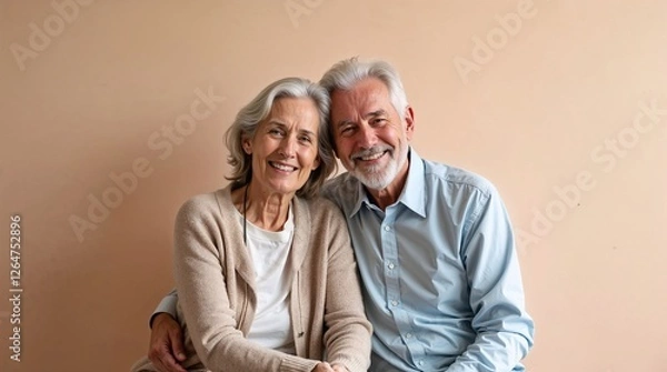 Obraz Happy elderly couple taking a break
