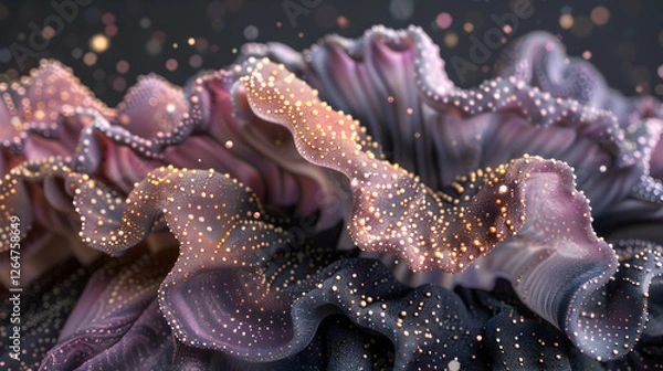 Fototapeta A close-up view of a textured, colorful surface resembling organic forms.