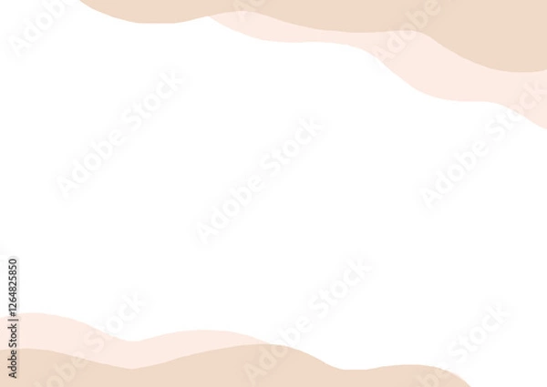 Obraz 波模様の水彩背景・フレーム