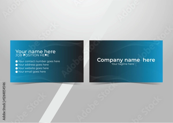 Fototapeta Modern business card design with gradient color .
