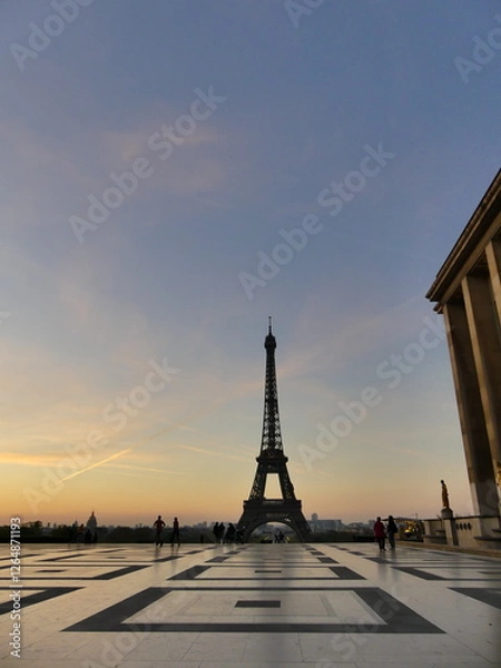 Obraz Eiffel Tower sunset Paris Trocadéro