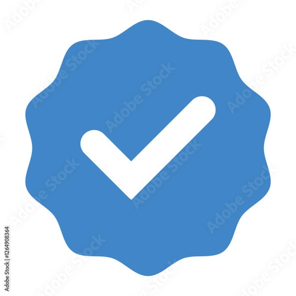 Fototapeta Profile Verified badge, Check and Social media account verification, accept, approved Verified badge icon set. vector illustration.