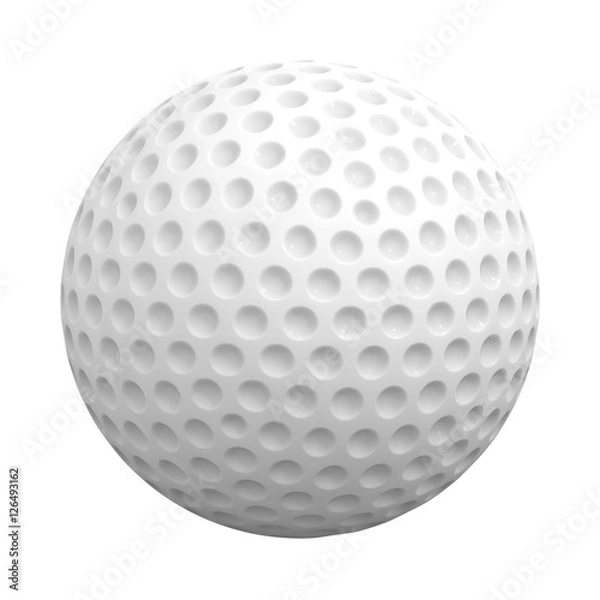 Fototapeta Golf ball isolated over white background 3D rendering