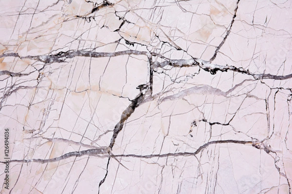 Obraz White patterned natural of soft brown marble texture for design.