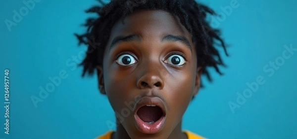 Obraz Astonished Young Boy Close-Up Portrait