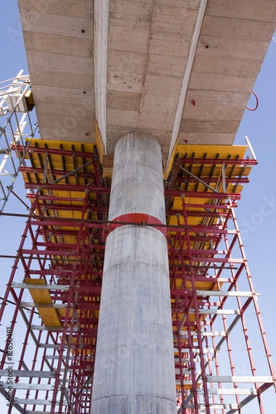 Fototapeta Concrete constructing bridge