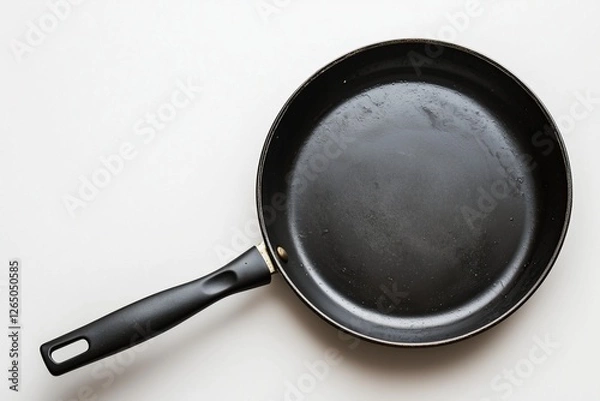 Fototapeta non stick frying pan great for everyday cooking needs on white background ready for any recipe to be cooked in