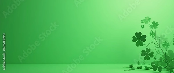 Obraz modern minimalist st patricks day design with floating  gradient background