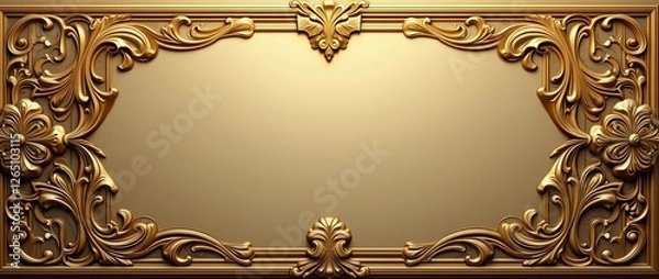 Obraz Art nouveau backgrounds frame gold.