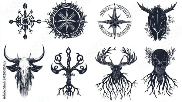 Fototapeta Viking Tattoos