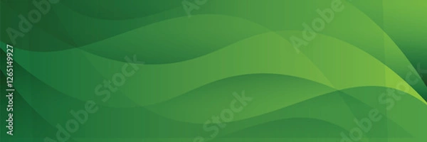 Fototapeta Abstract green wavy background. Vector