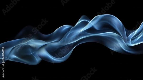 Obraz Abstract Blue Flowing Lines Design