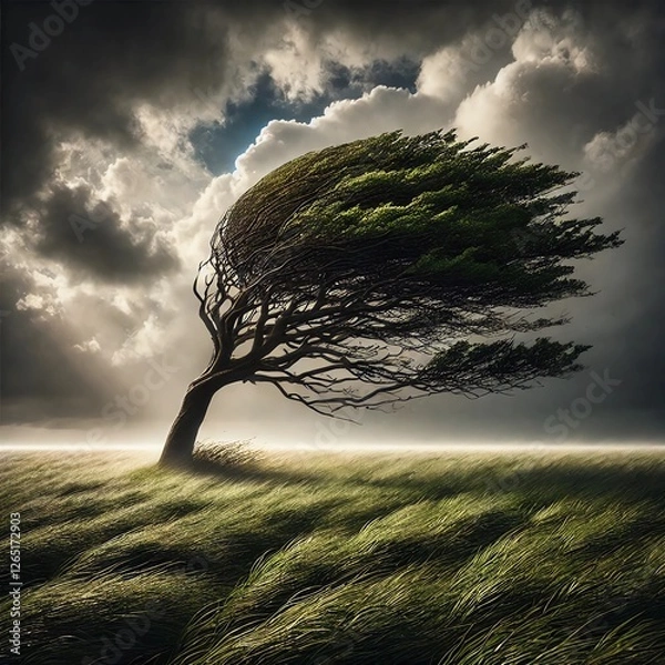 Obraz Resilient Tree Against the Storm