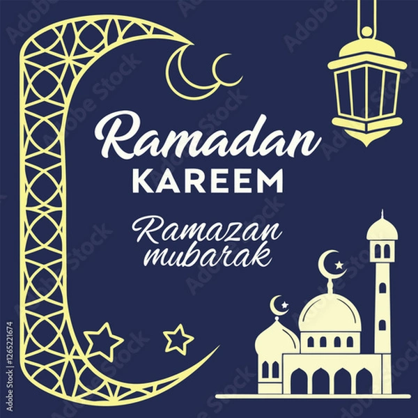 Fototapeta Ramadan & Eid Mubarak vector