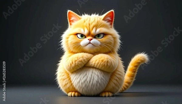 Obraz cat on a black background