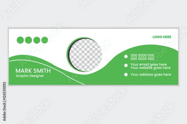 Fototapeta Corporate Email Signature Design  Horizontal 