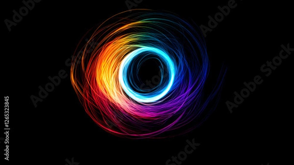 Obraz Abstract Art: Colorful Ring with Blue Core