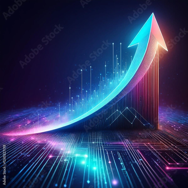 Obraz Achieving Exponential Growth Through Digital Transformation Concept