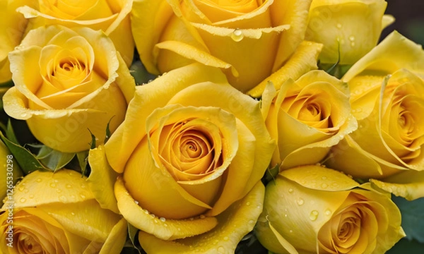 Obraz yellow roses background