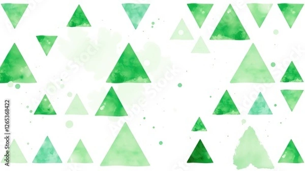 Obraz Geometric Abstracts in Emerald and Rust