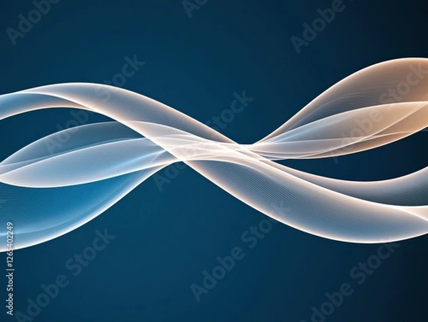 Fototapeta Hyper-realistic rose gold smoke background, soft swirling mist with a warm metallic glow, abstract elegance