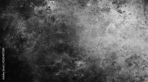 Fototapeta A textured abstract background featuring dark gray hues and a mix of light and dark shades, creating a dramatic and artistic effect.