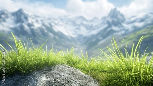 Fototapeta Exceptional Close-up Image Revealing Grass Structure