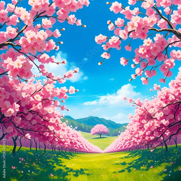 Fototapeta spring cherry tree