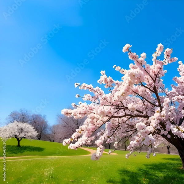 Fototapeta blooming cherry tree