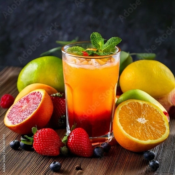Obraz fresh fruit juice