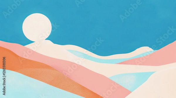 Obraz minimalist illustration of a desert