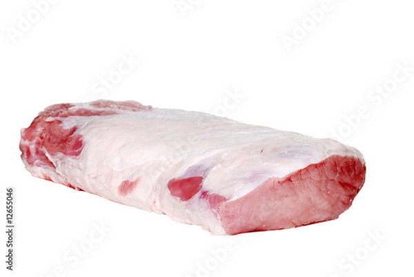 Fototapeta isolated side view pork roast