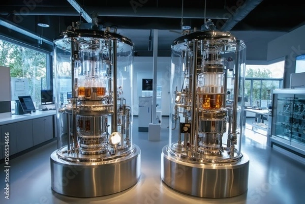 Obraz Biotech company showcasing their pharmaceutical innovations