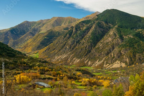 Obraz Landscapes and views of the Boi Valley, Lleida Pyrenees. Spain.