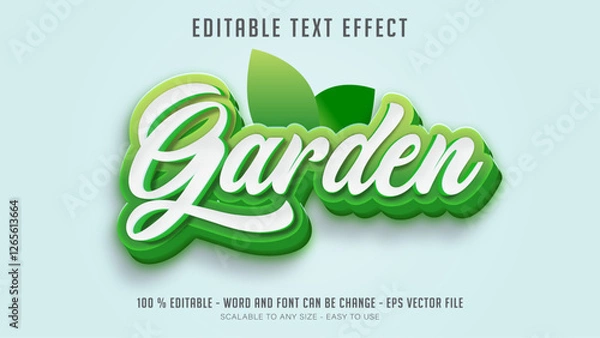 Fototapeta garden editable text effect