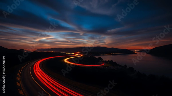 Fototapeta Fantustic Modern Backyard with Wooden Deck & Lush Garden – Stylish Outdoor Living Design