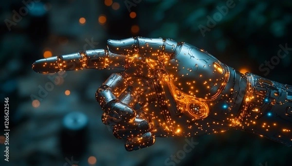 Fototapeta Robotic Hand Pointing