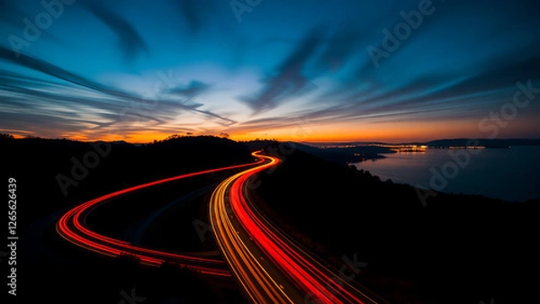 Fototapeta Fantustic Modern Backyard with Wooden Deck & Lush Garden – Stylish Outdoor Living Design