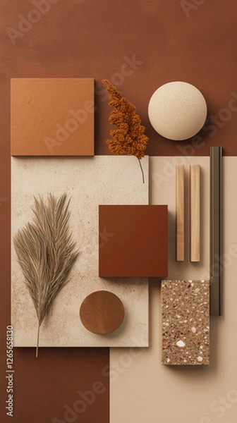 Obraz Minimalist Mood Board with Elegant Textures
