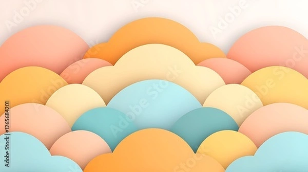 Obraz Abstract Pastel Cloud Shape Background Design